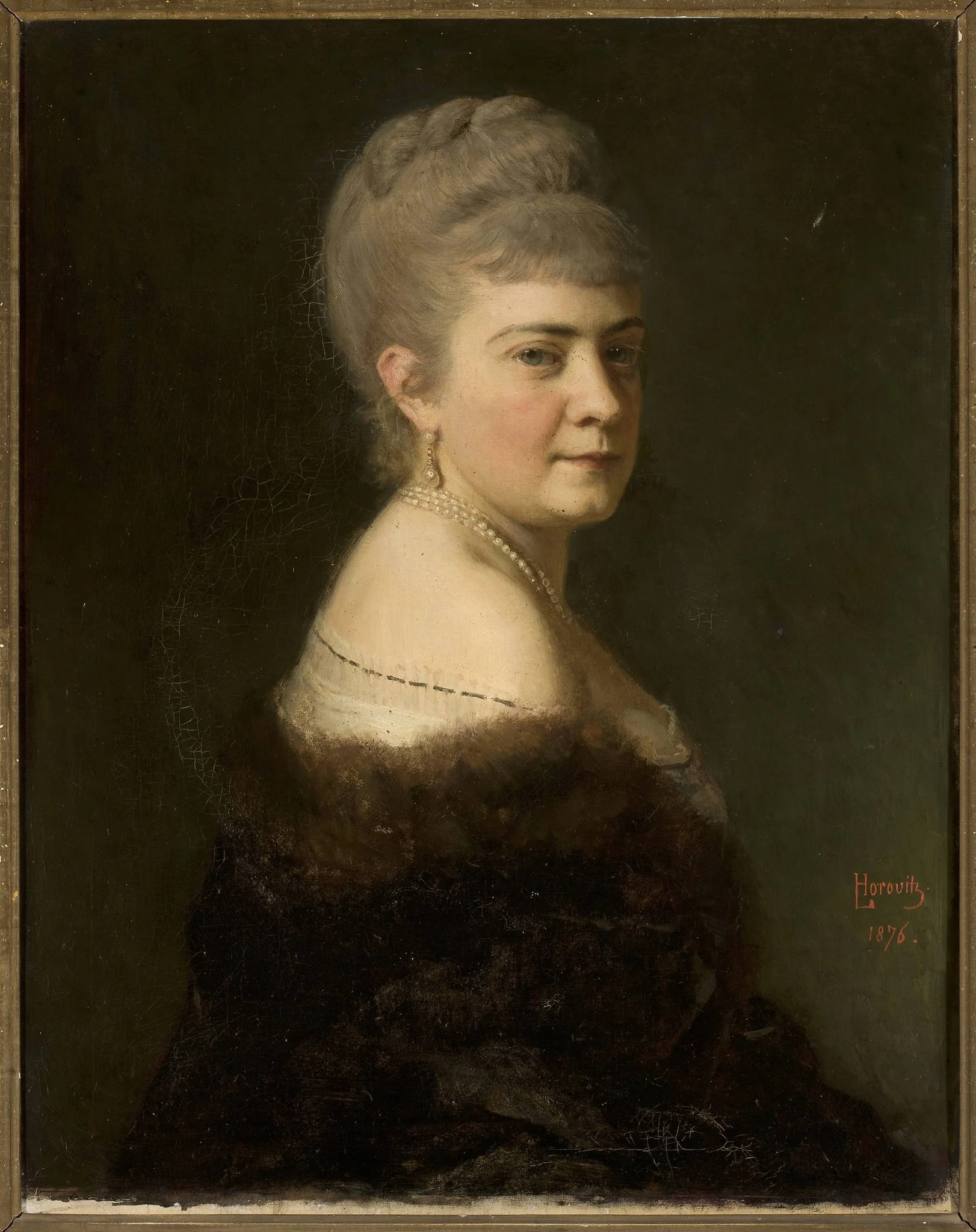 Portrait of Melania née Jastrzębska 1.v. Dunin 2.v. Rawicz, detail