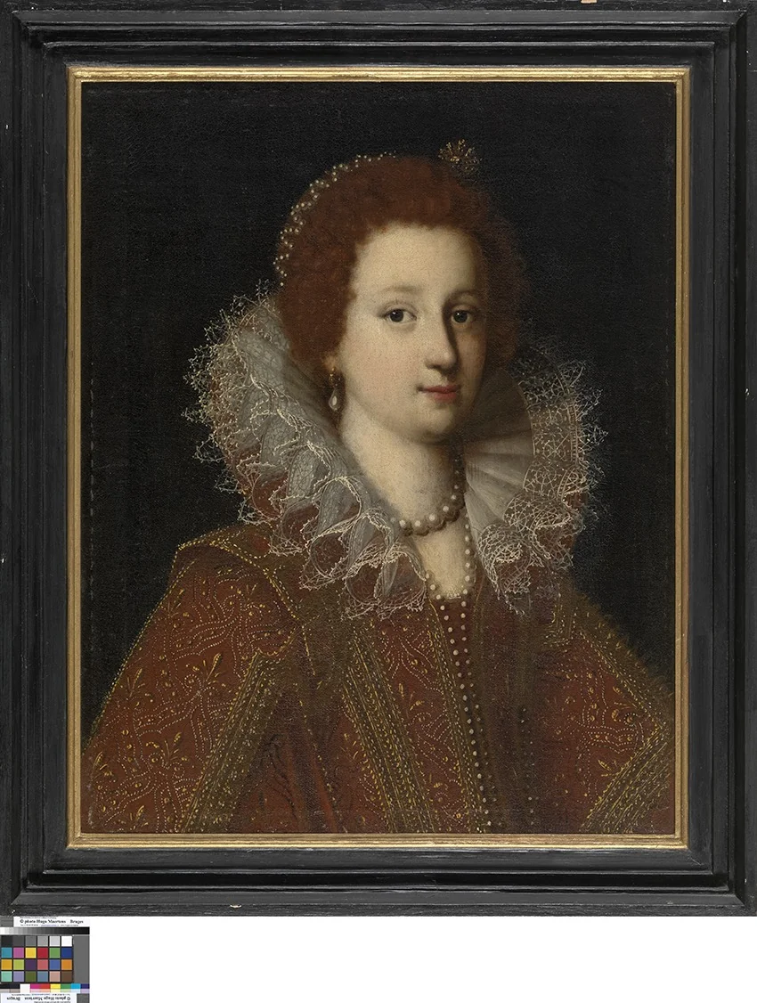 Portret van een vrouw, detail