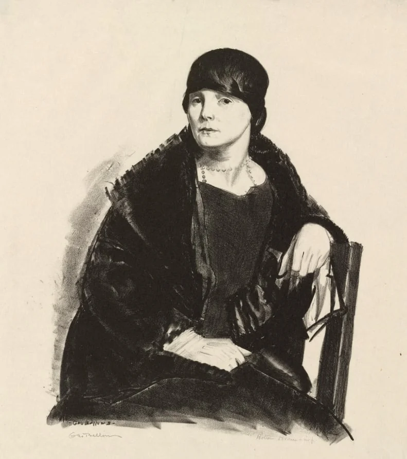 Portrait of Mrs. R., detail