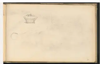 Basket, by Paul Cézanne, graphite, 1888