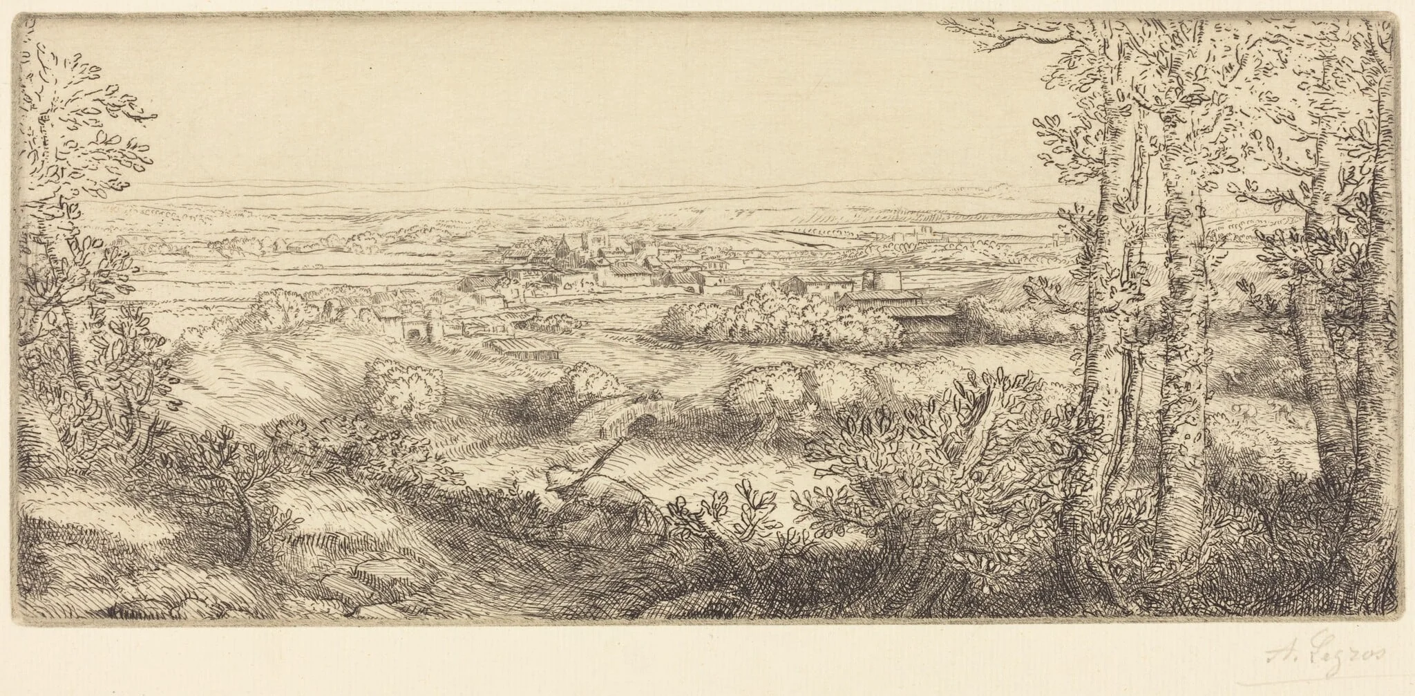 Valley in Bourgogne (Une vallee en Bourgogne), detail