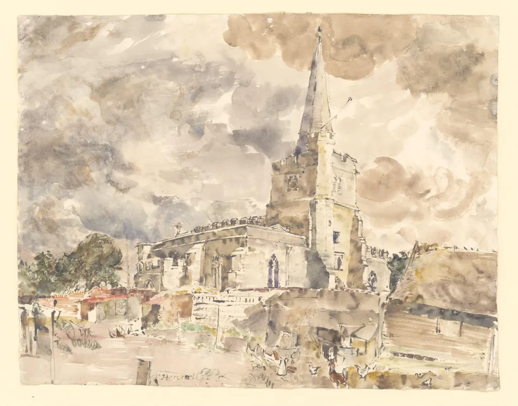 Church of St. Werburgh's, Hoo, by Thomas Barclay Hennell, watercolor, 1940