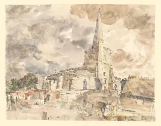 Church of St. Werburgh's, Hoo, by Thomas Barclay Hennell, watercolor, 1940