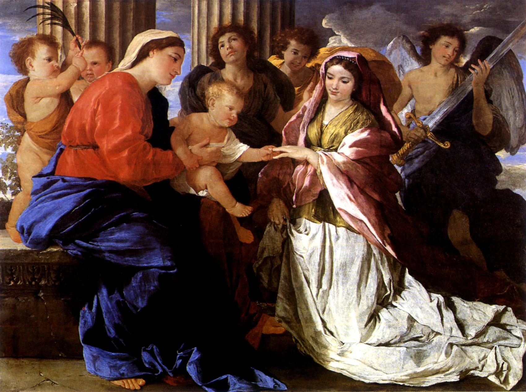 The Mystic Marriage of Saint Catherine, detail