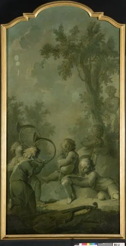 Five Children making Music, detail
