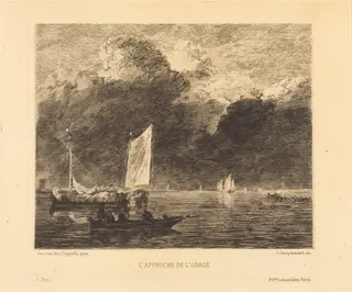 L'Approche de l'Orage (The Storm's Approach), by Jules-Ferdinand Jacquemart, ink, 1875