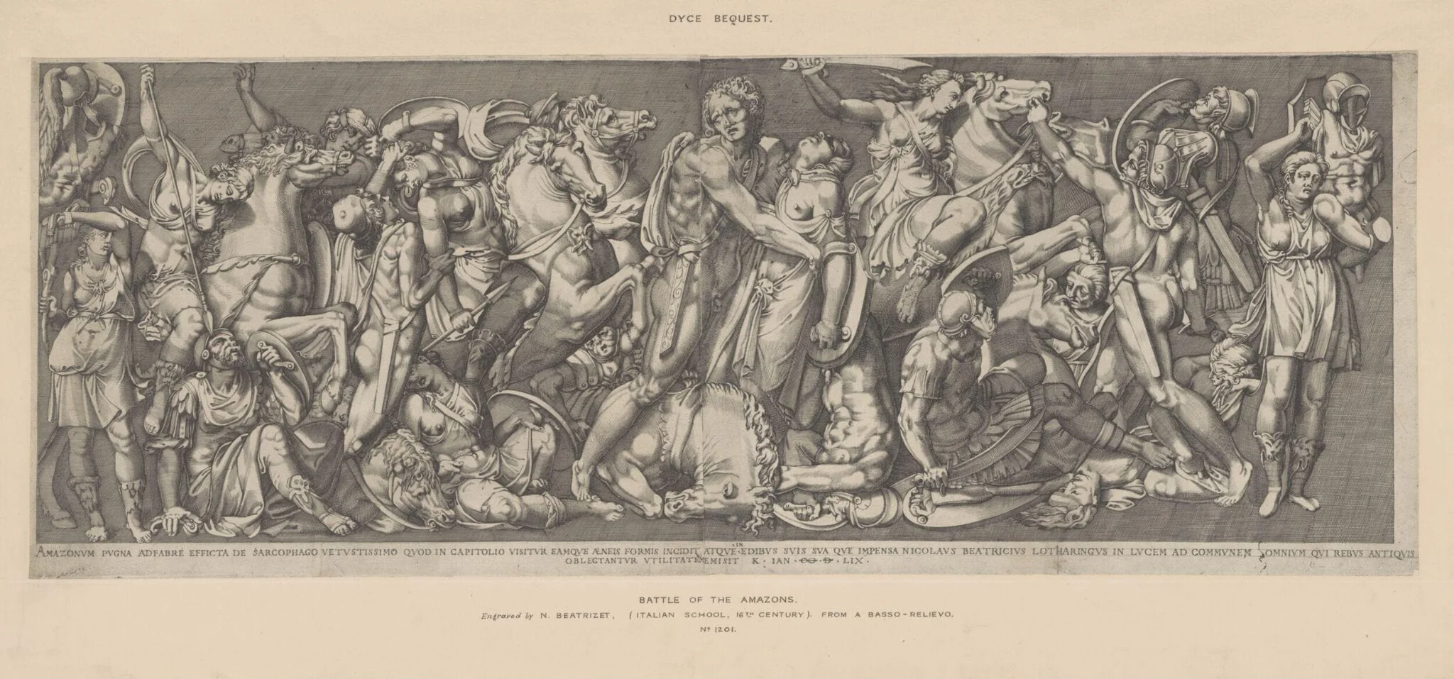 Battle of the Amazons, detail