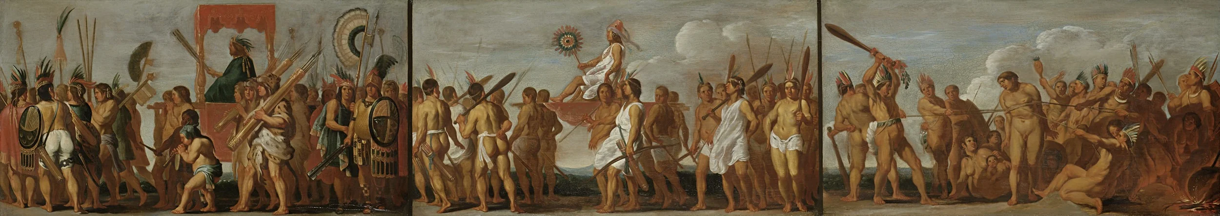 The Treatment of Prisoners of War by the Tupinamba Indians, in three scenes, detail