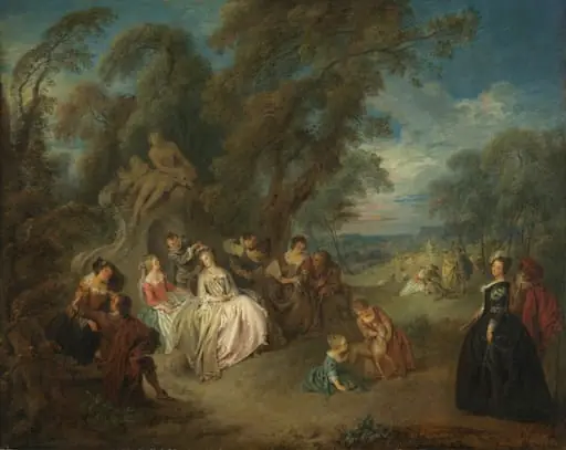 Fête Champêtre, by Jean-Baptiste Joseph Pater, oil, 1730
