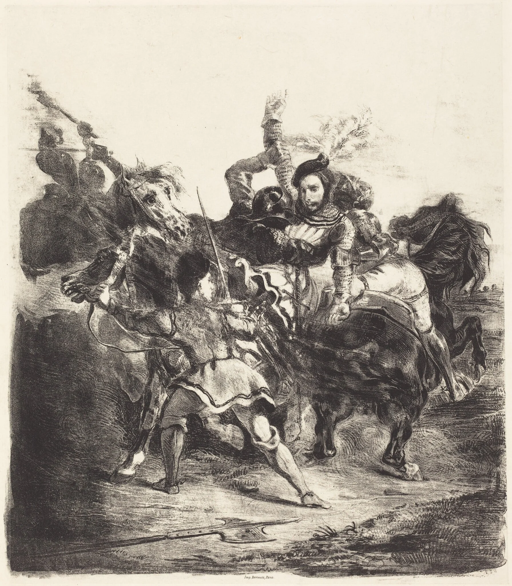 Weislingen Attacked by the Forces of Goetz (Weislingen attaqué par les gens de Goetz), detail