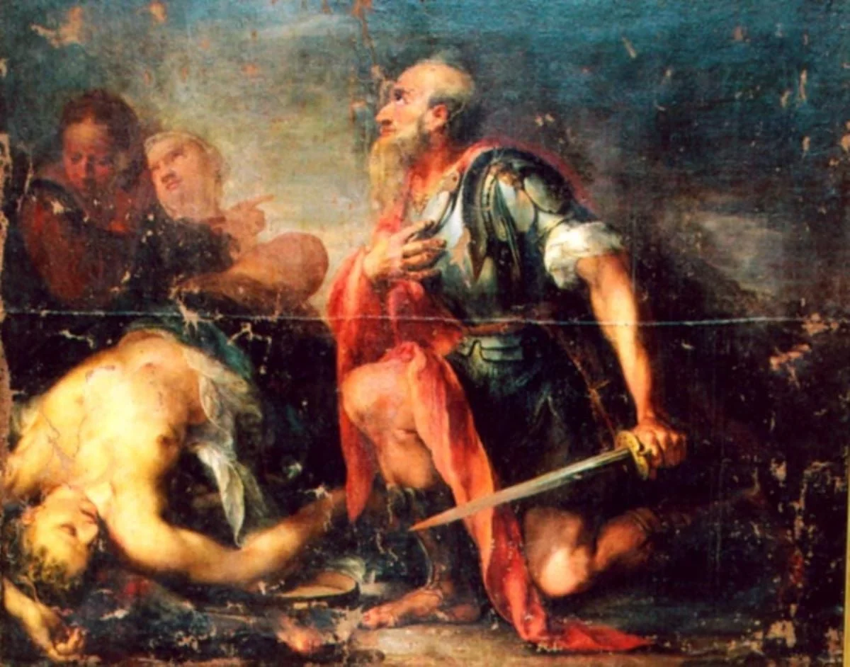 Jertfa lui Jeptha, detail
