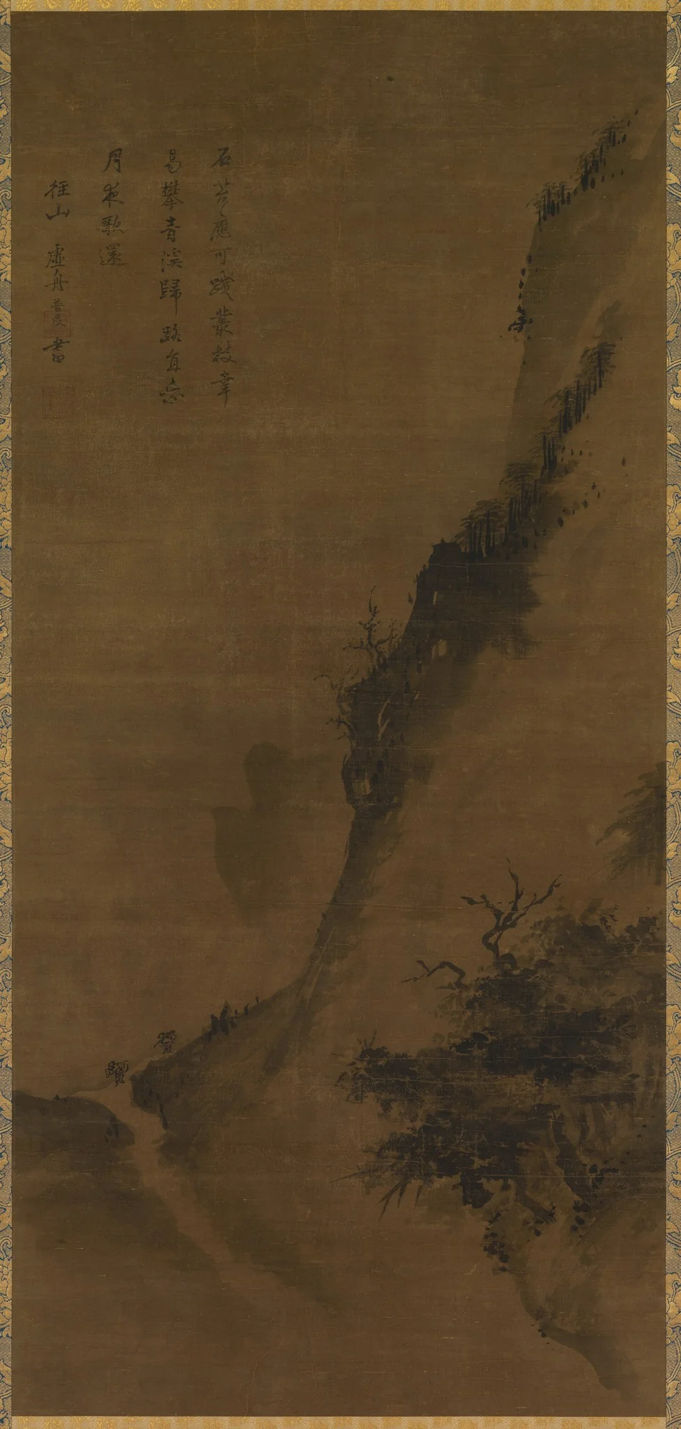 Landscape with Woodcutters Returning Home, detail