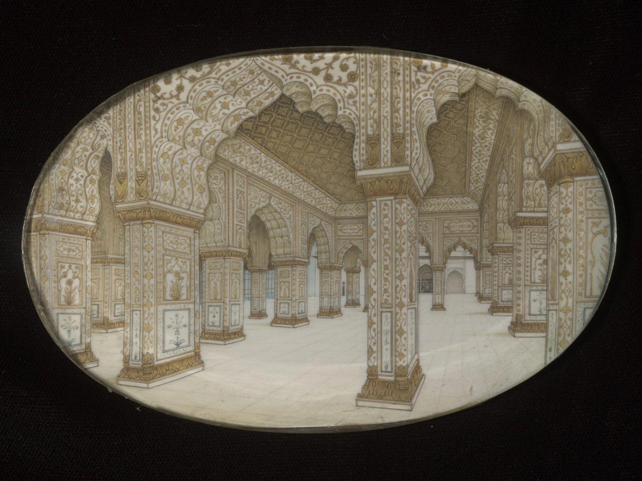 Interior of a Mughal Palace., detail
