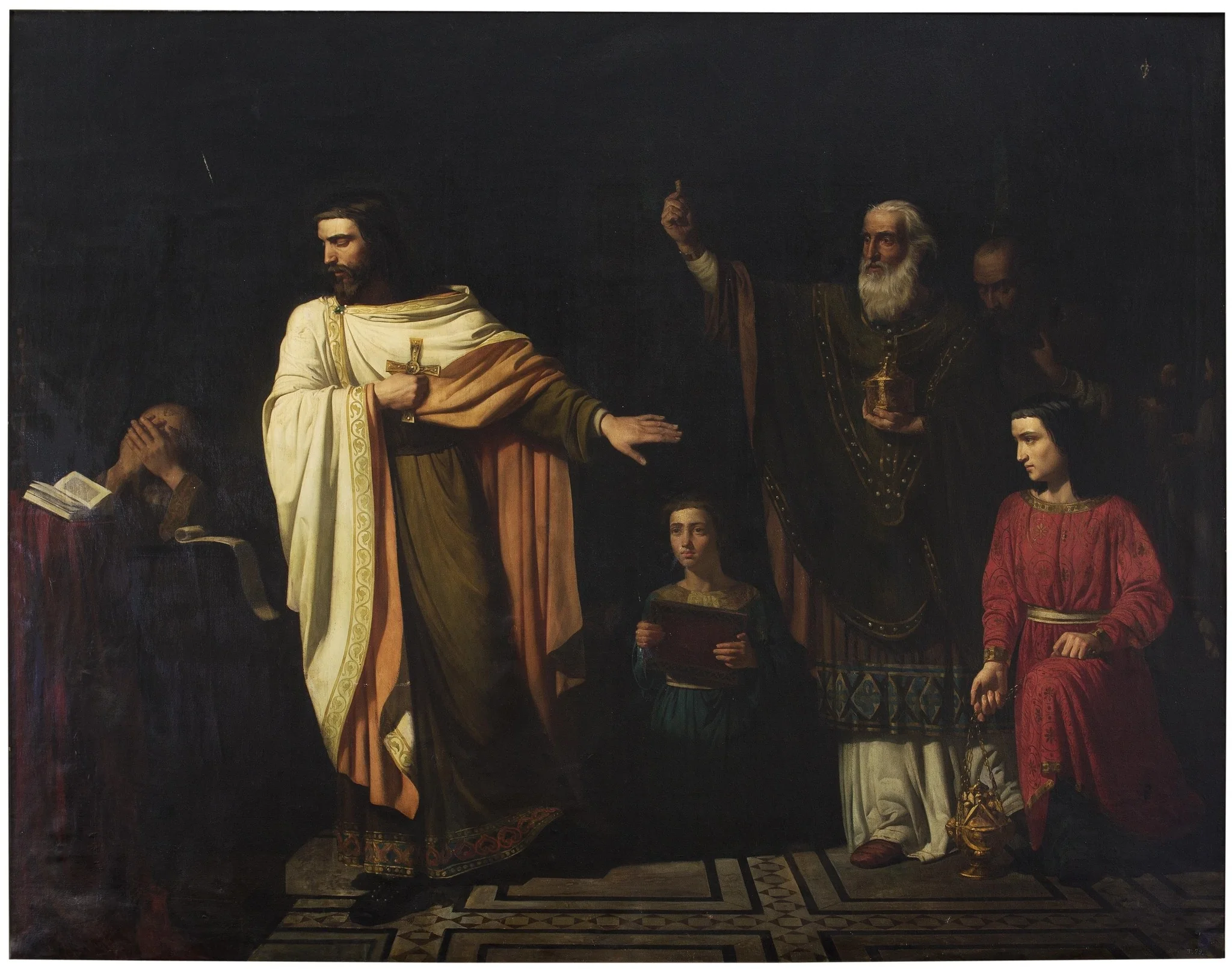 San Hermenegildo en la prisión, detail
