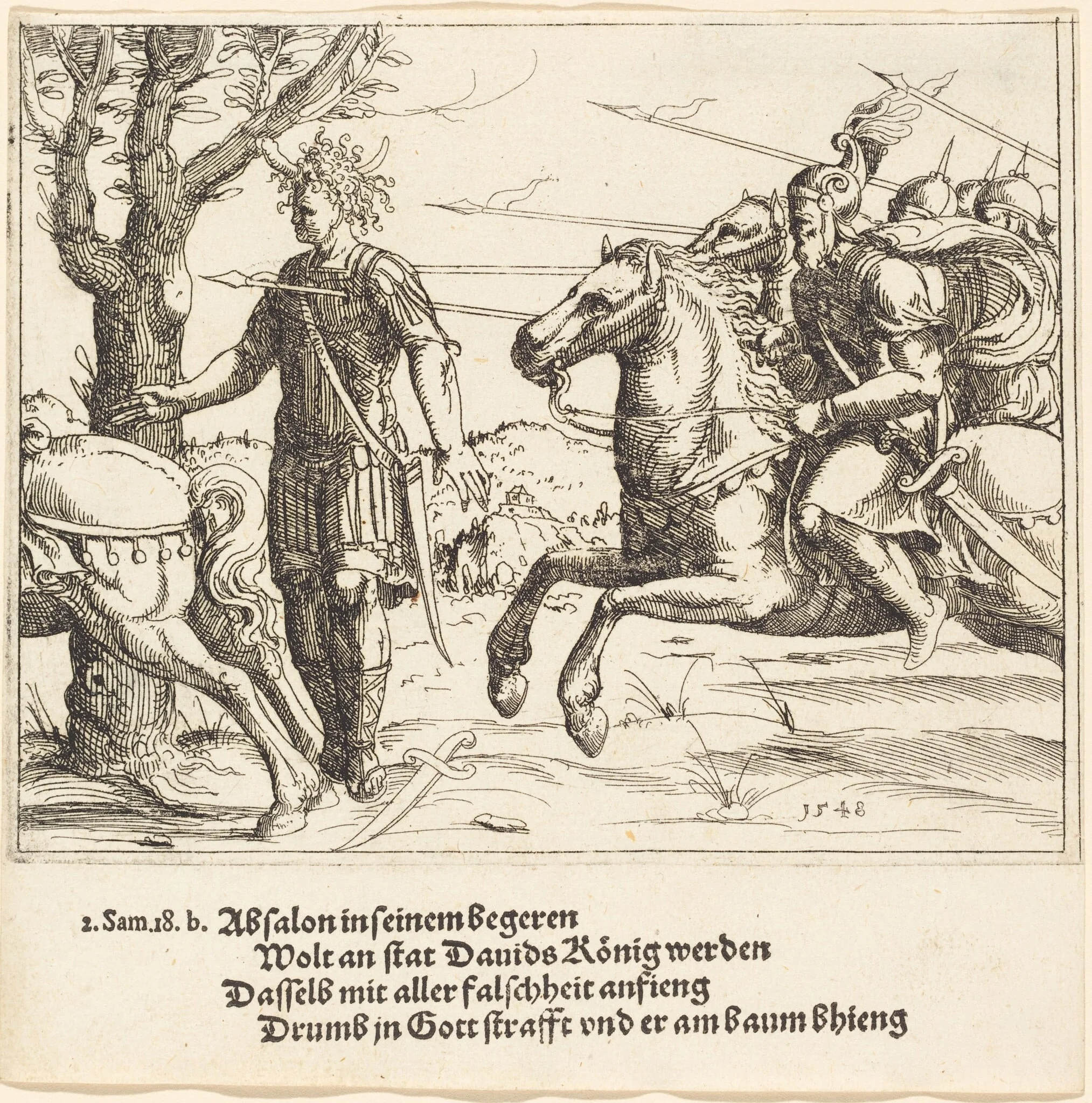 Absalom Slain by Joab, detail