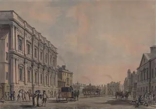 Whitehall, with the Banqueting House, by Malton, watercolor, 1780