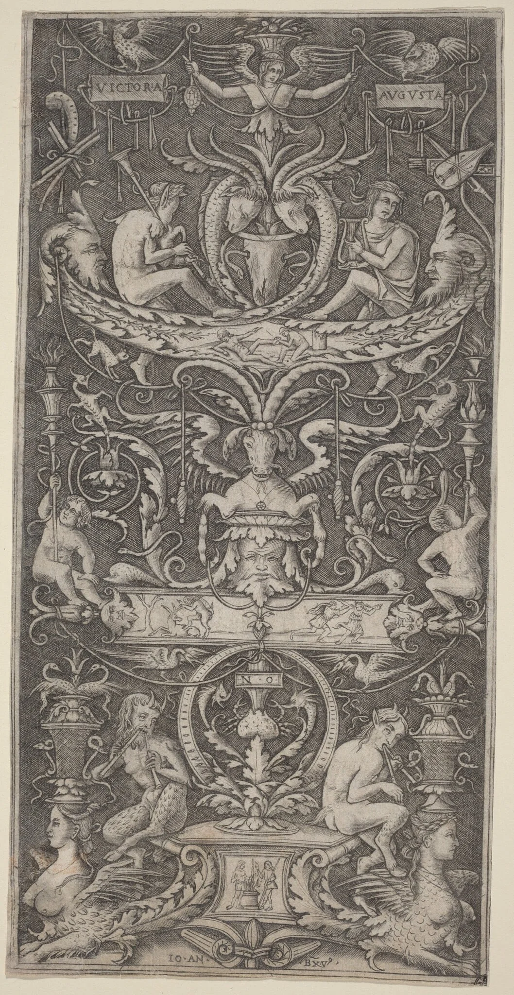 Ornamental Panel Inscribed "Victoria Augusta", detail