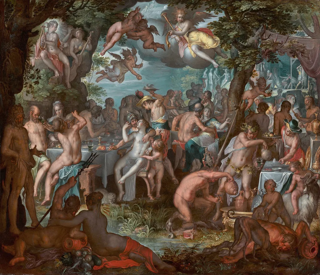 The Wedding of Peleus and Thetis, by Joachim Wtewael, oil, 1612