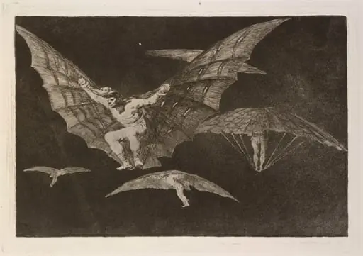 Modo de volar (A Way of Flying), by Francisco Goya, ink