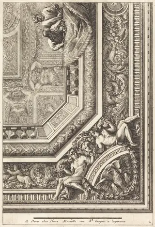 Quarts de plafons, by Jean Lepautre, ink, 1650