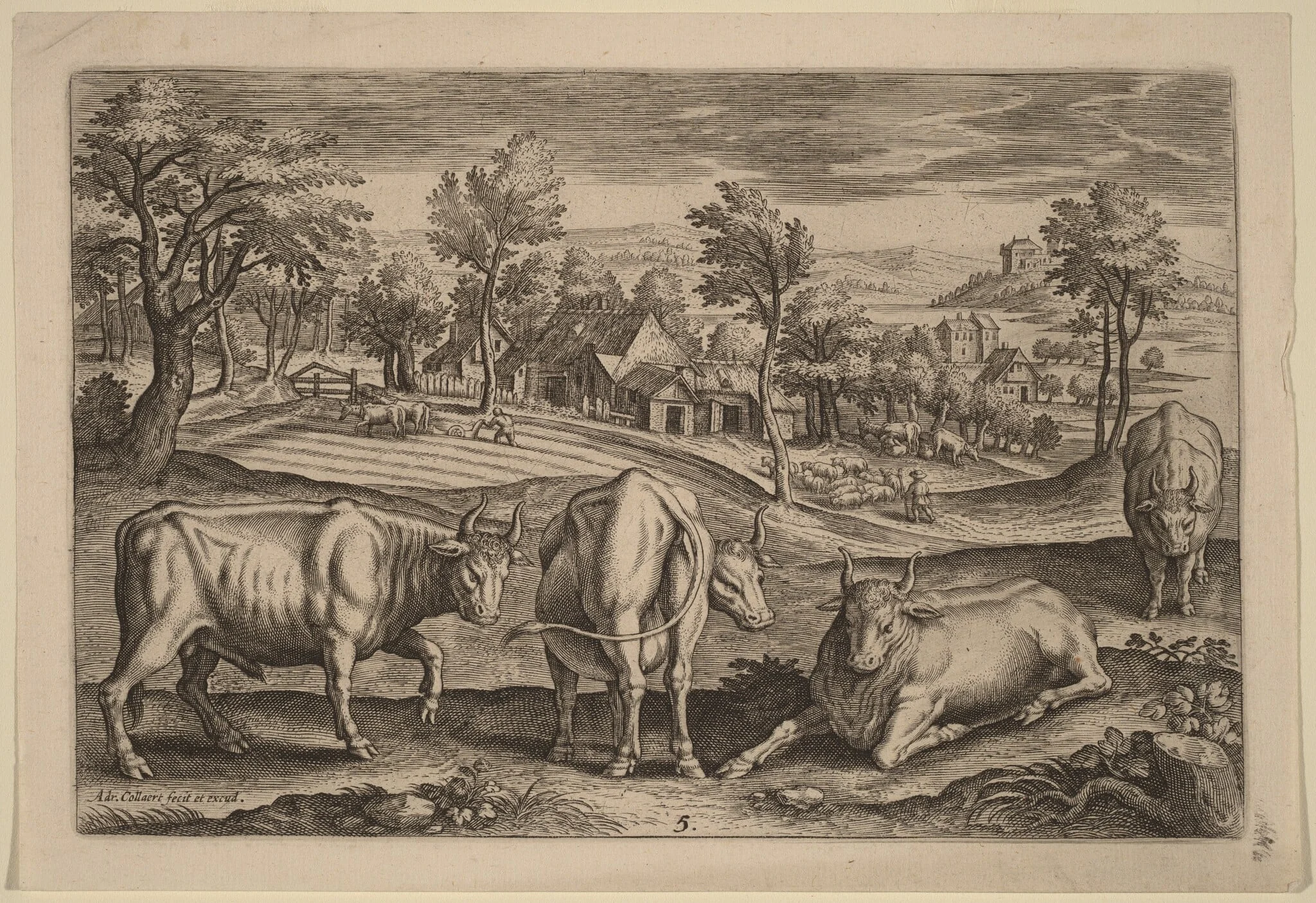 Four Bulls, detail