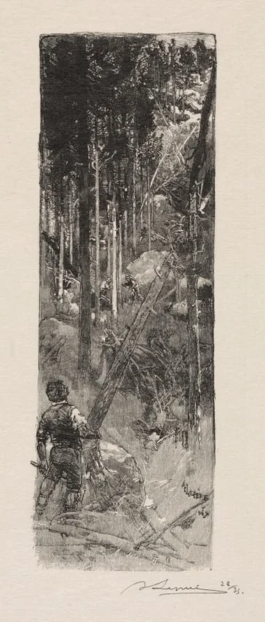 Abattage des Pins, detail