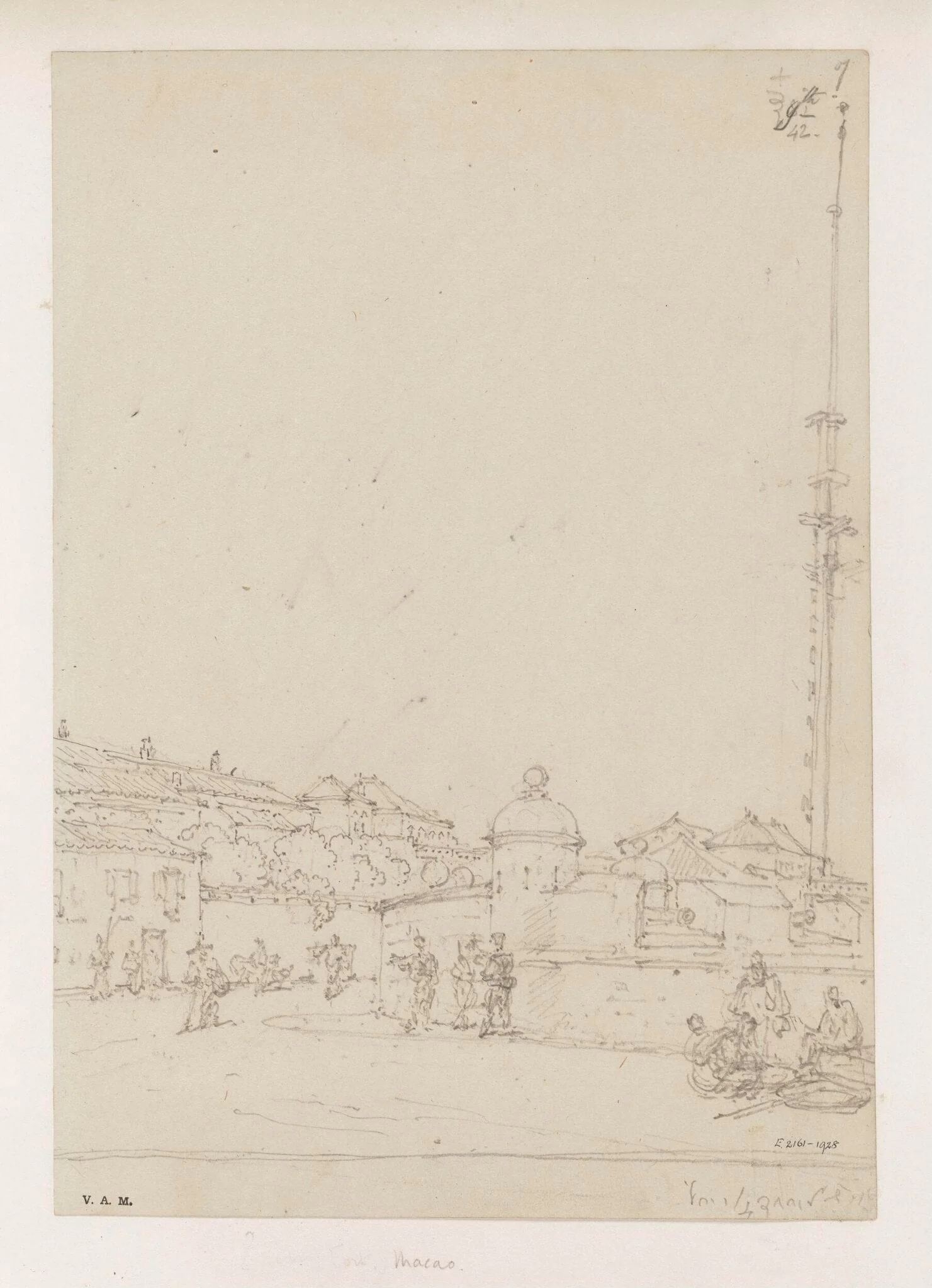 The fort of S. Pedro, Macau, detail