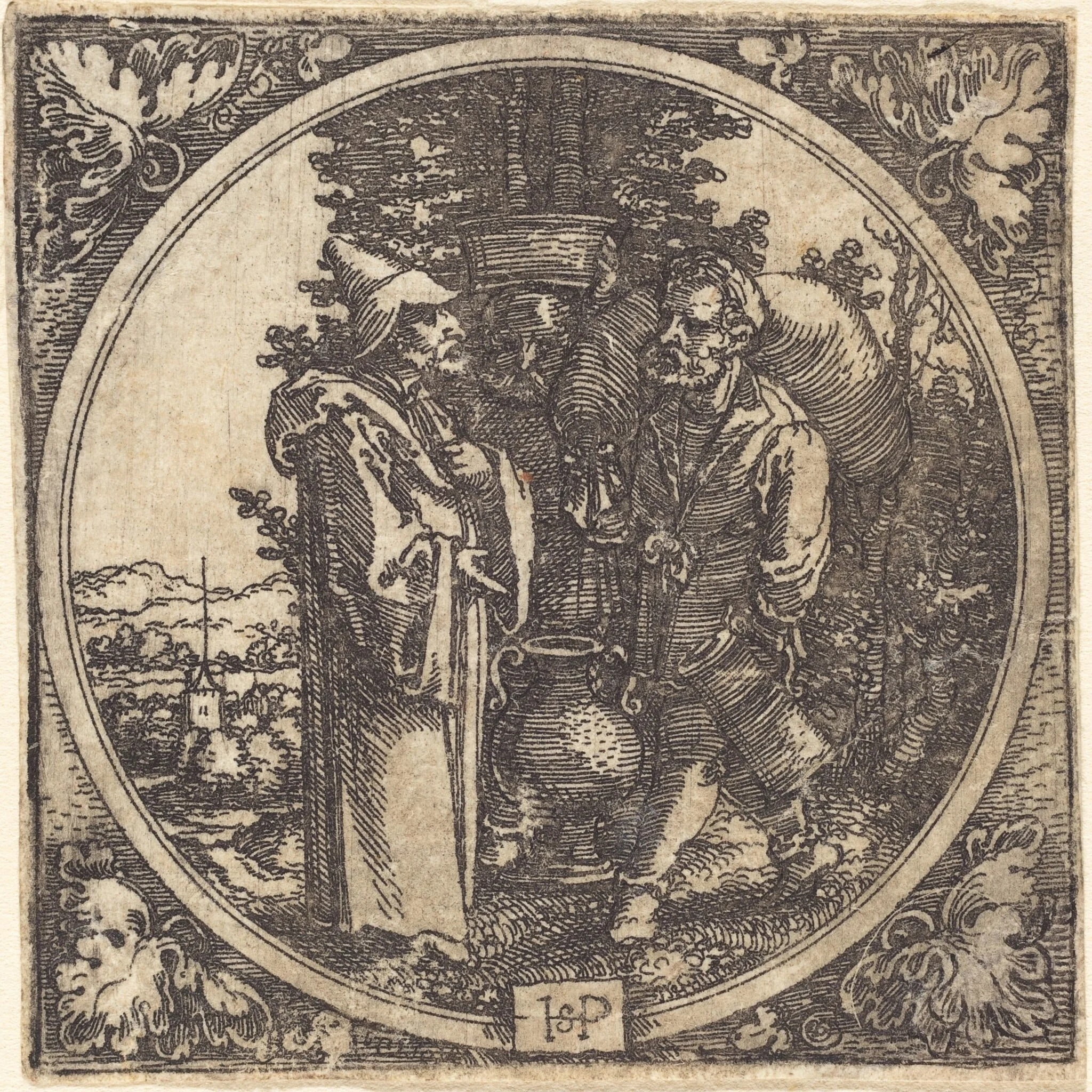Solon and Two Peasants, detail
