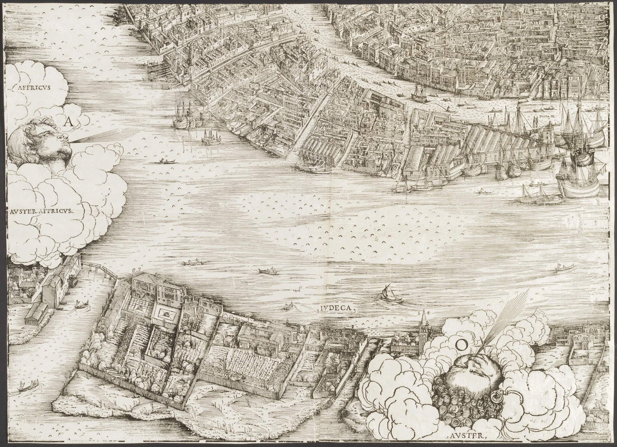 View of Venice [lower left block], detail