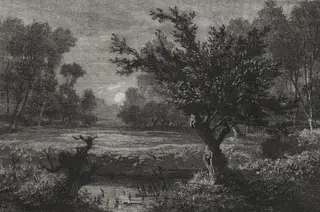 Moonrise in the Andilly Valley, by Charles François Daubigny, 1845