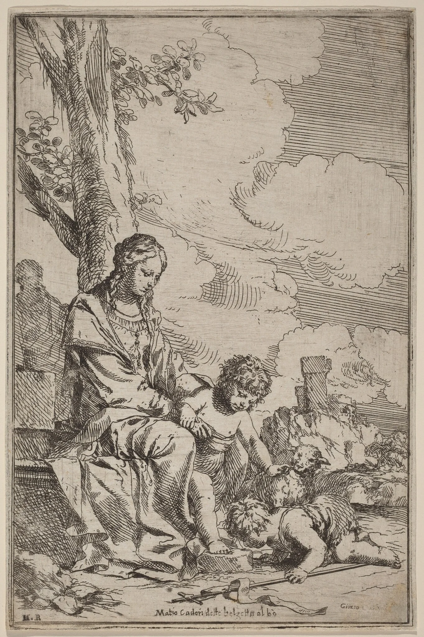 The Virgin and Child with Saint John the Baptist, detail