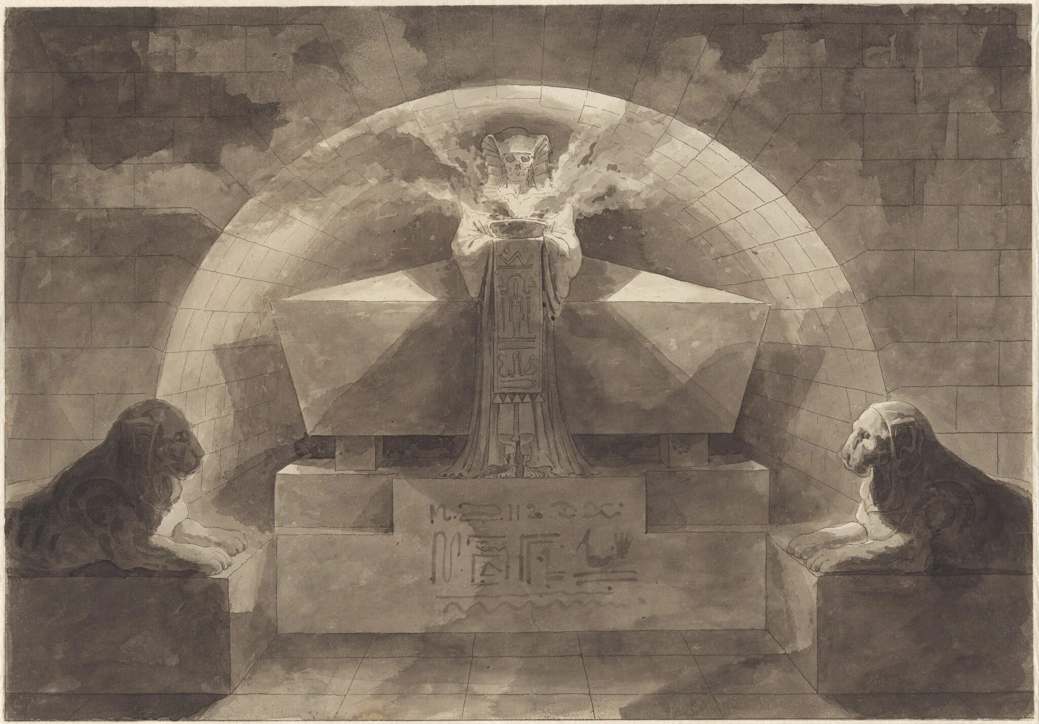 Tomb with Death Standing, detail