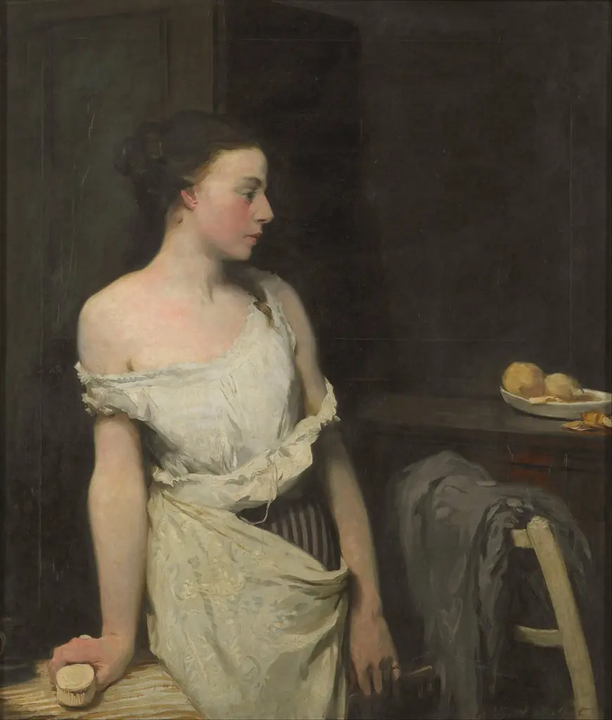 Girl at her toilet, by Glyn Warren Philpot, oil, 1910