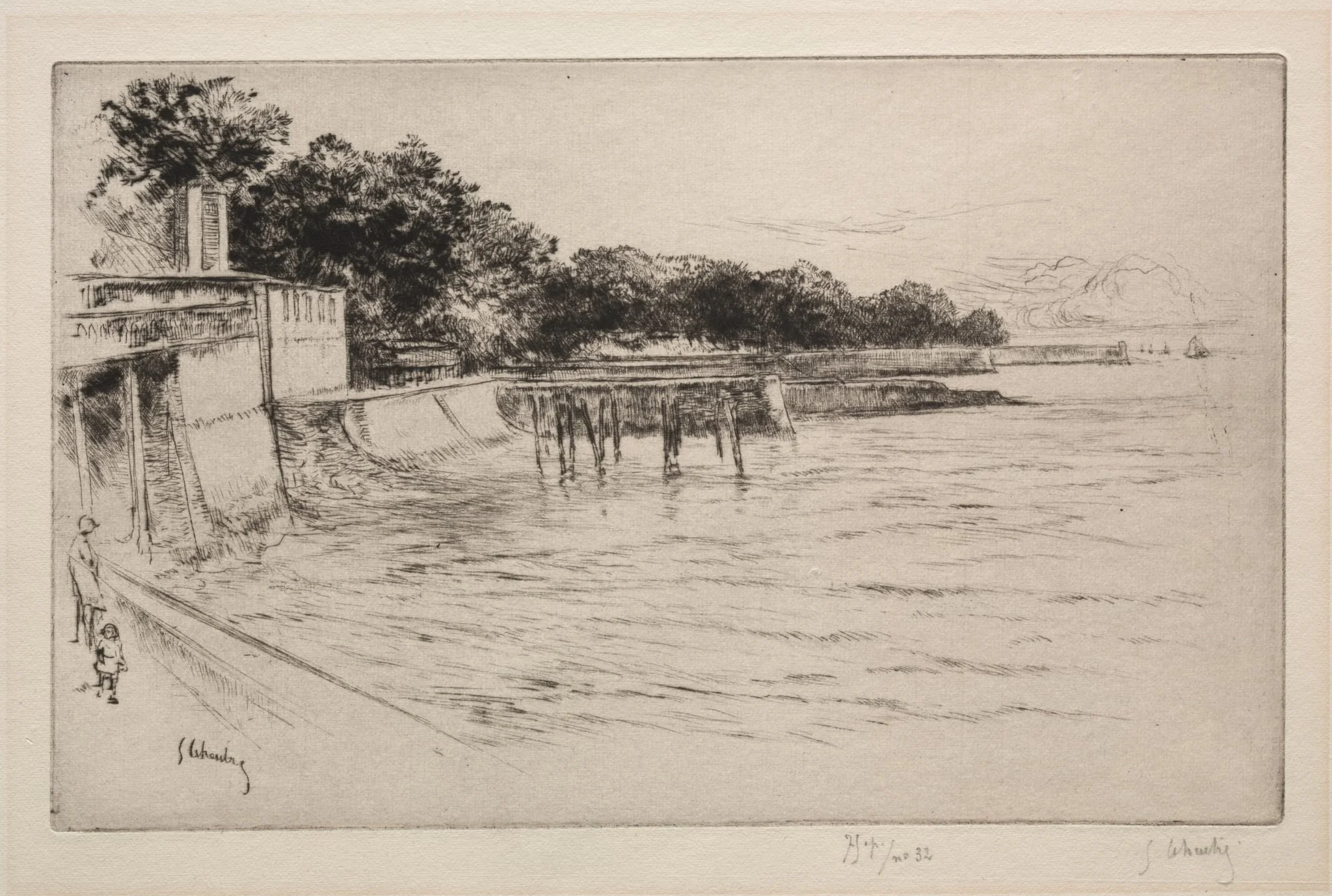 La grève désertée, detail