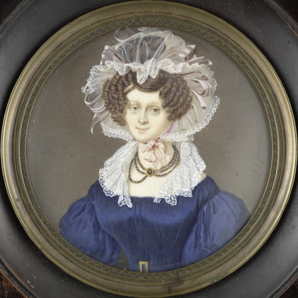Portret van een vrouw, by Jan Lodewijk Jonxis, ivory, 1833
