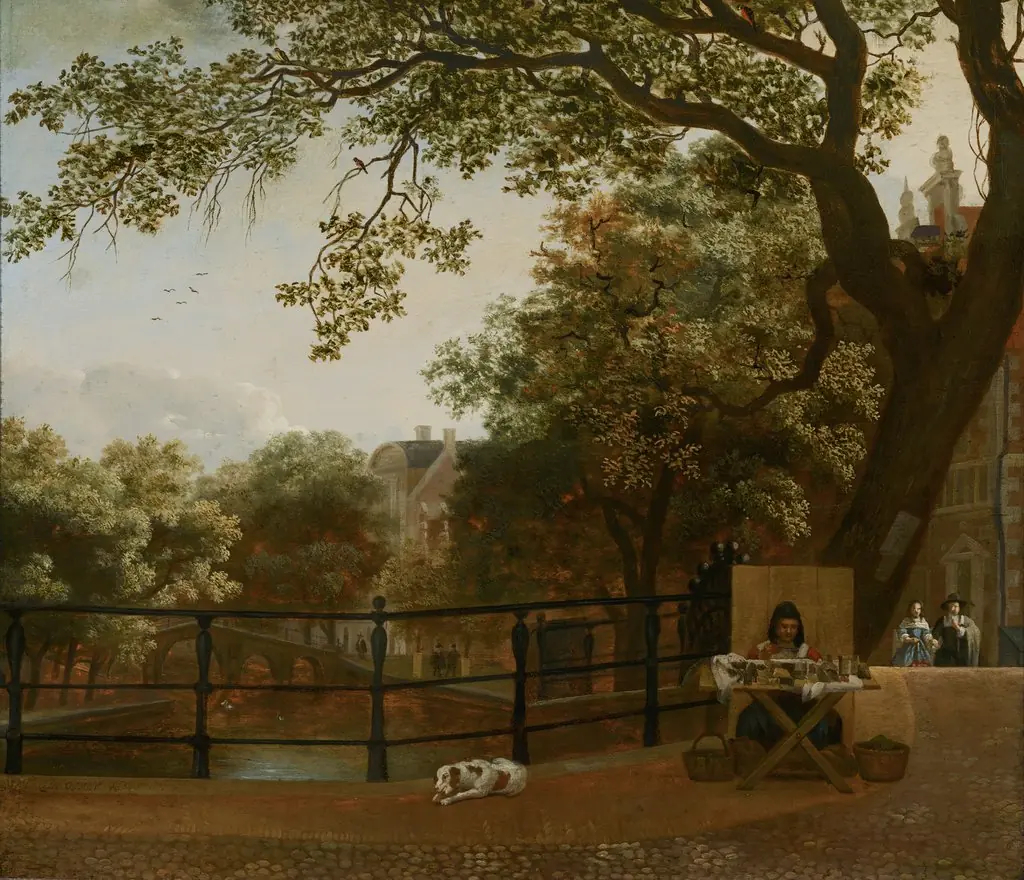View of the Herengracht in Amsterdam, by Hendrick ten Oever, oil, 1696