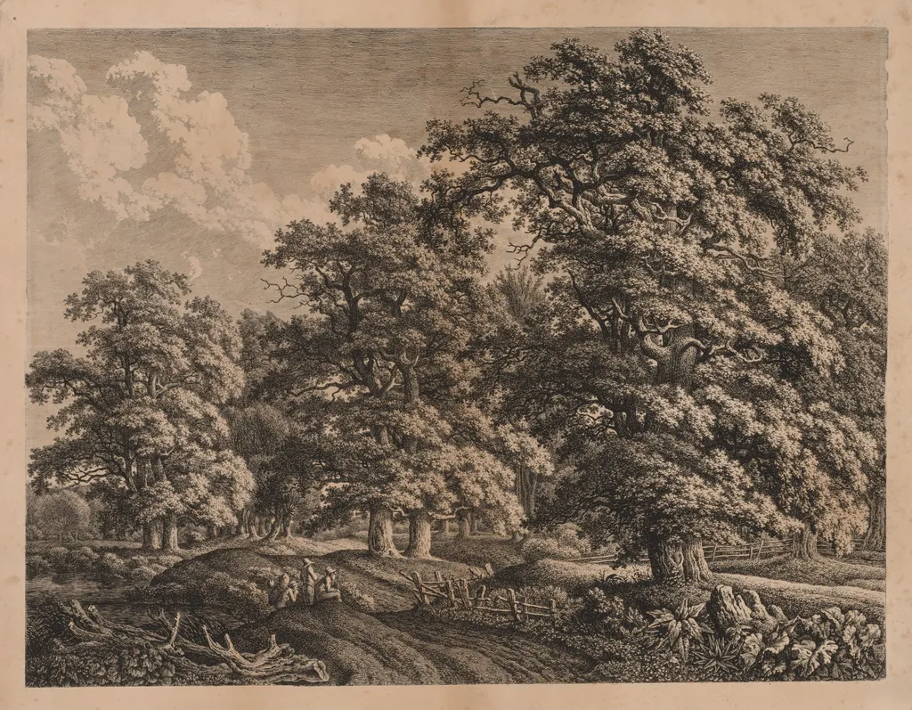 Landscape and Three Figures, by Carl Wilhelm I Kolbe, 1807