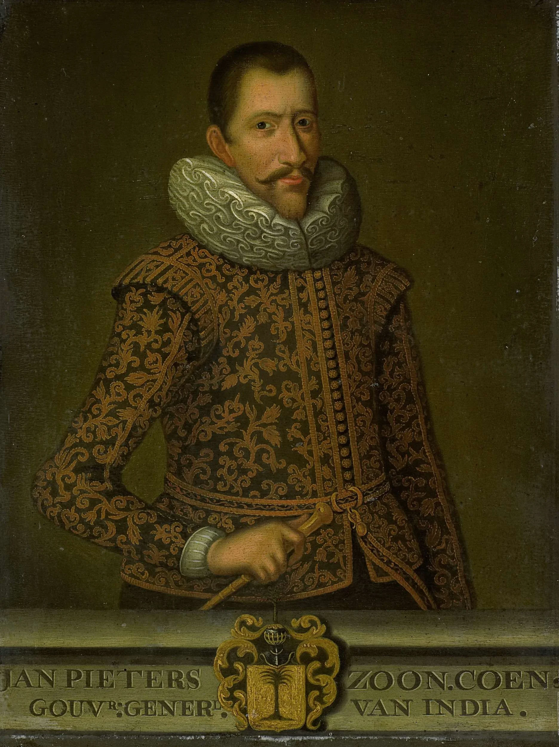Portrait of Jan Pietersz Coen, Governor-General of the Dutch East Indies, detail