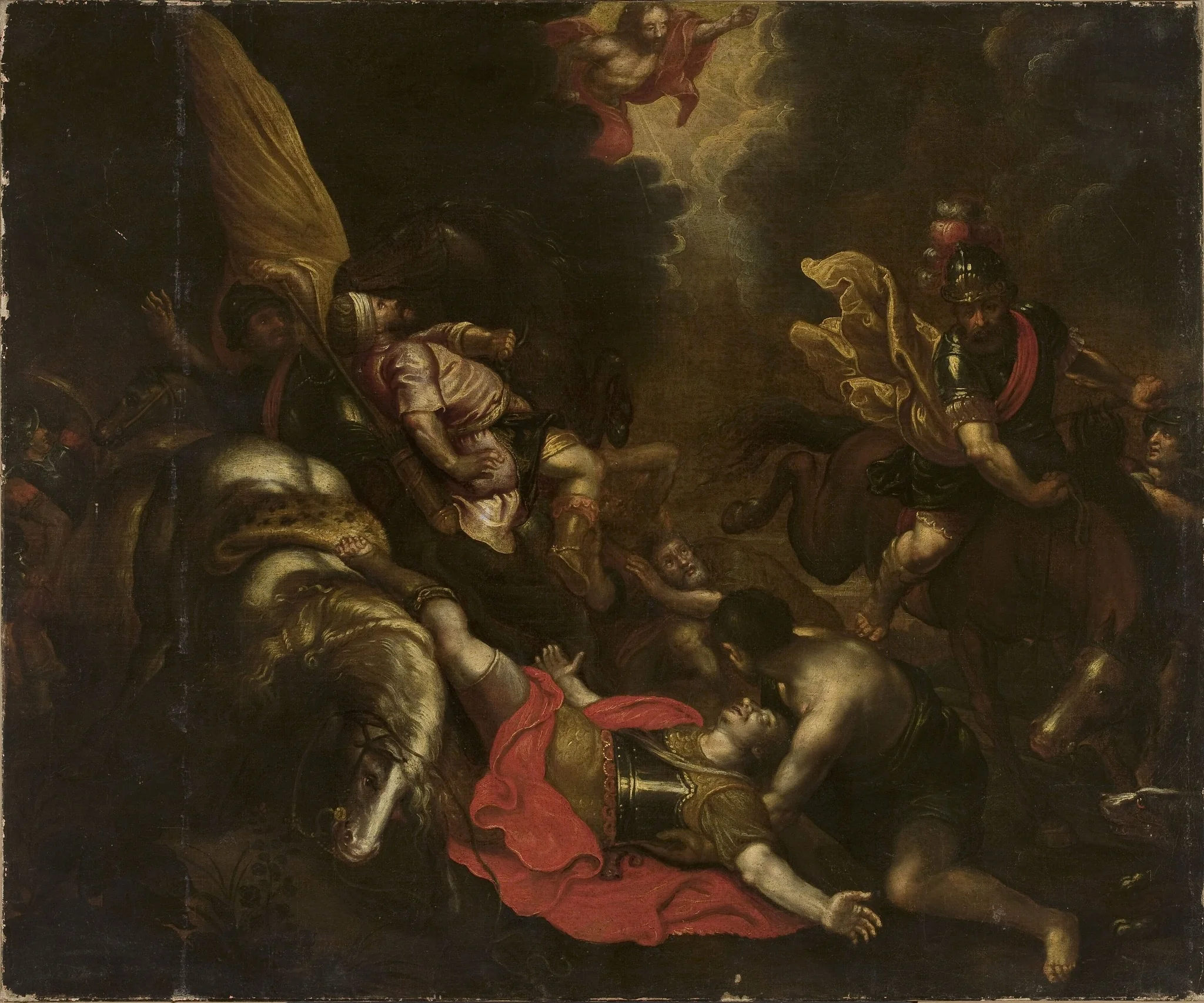Conversion of St. Paul (Acts 9:3-6), detail