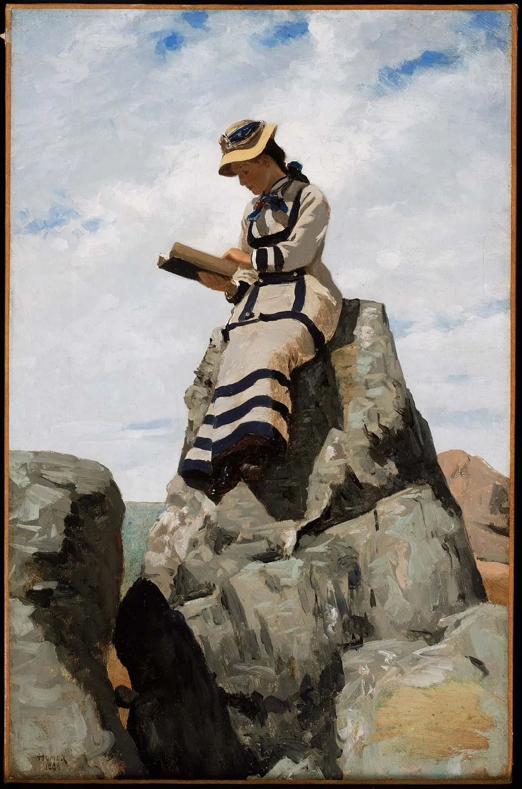 Reading on the Rocks, Grand Manan, detail