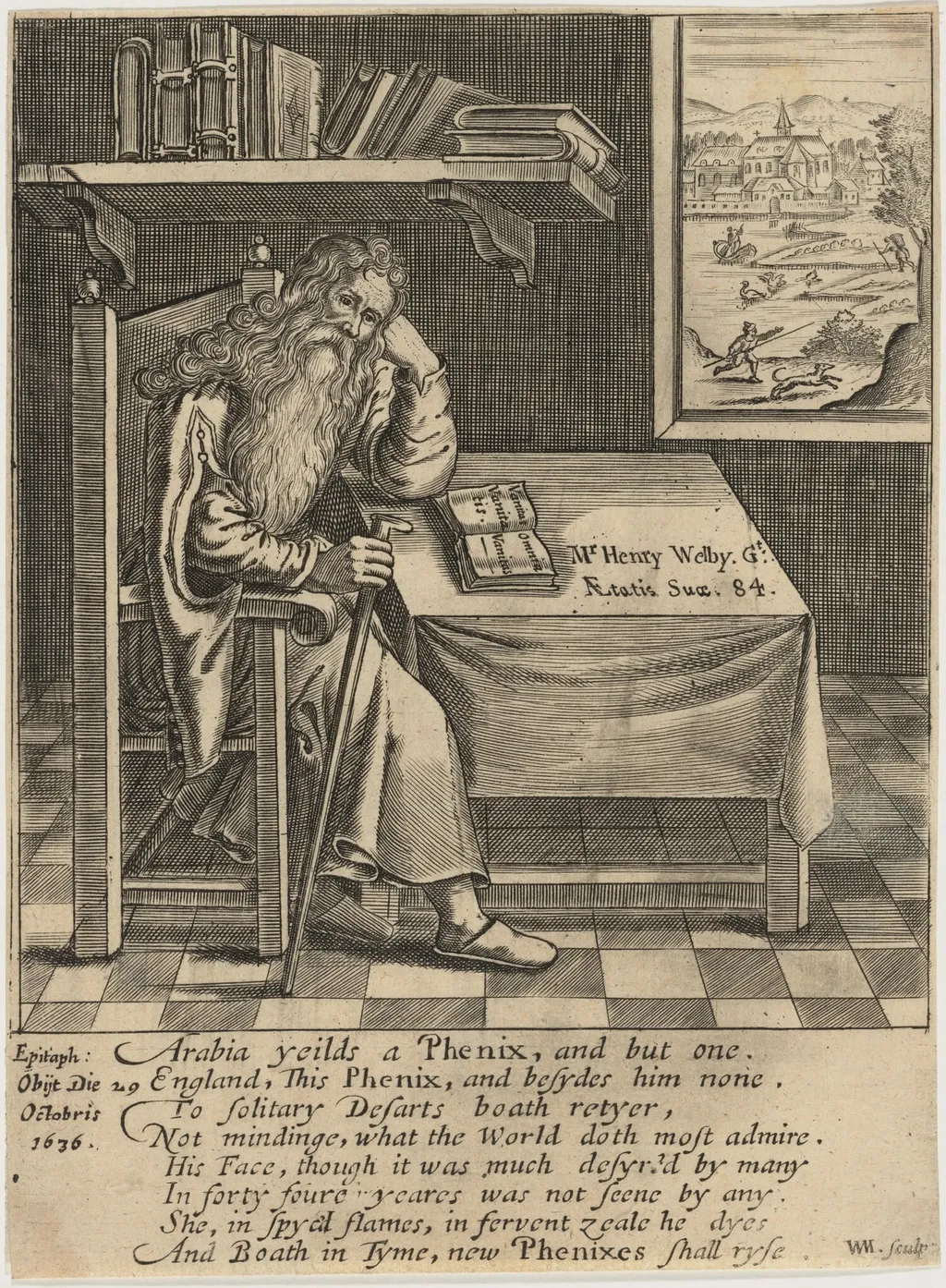 Henry Welby, by William Marshall, ink, 1637