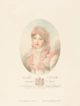 Marie-Louise, Empress of the French, by Antoine Maxime Monsaldy, ink, 1814