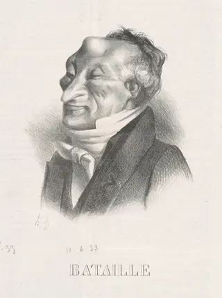 Bataille (Alex. Simon Pataille), by Honoré Daumier, ink, 1833