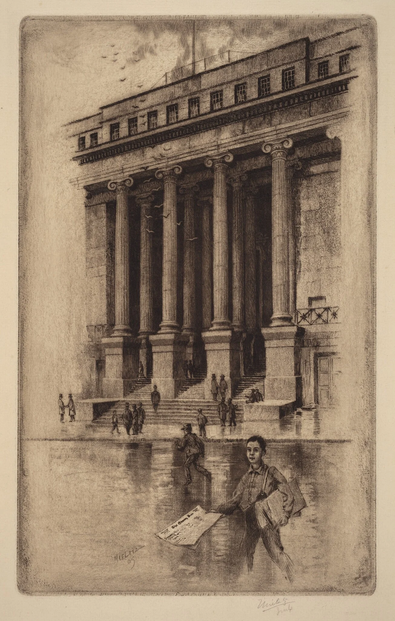 Porch, Old Custom House, Wall Street, detail