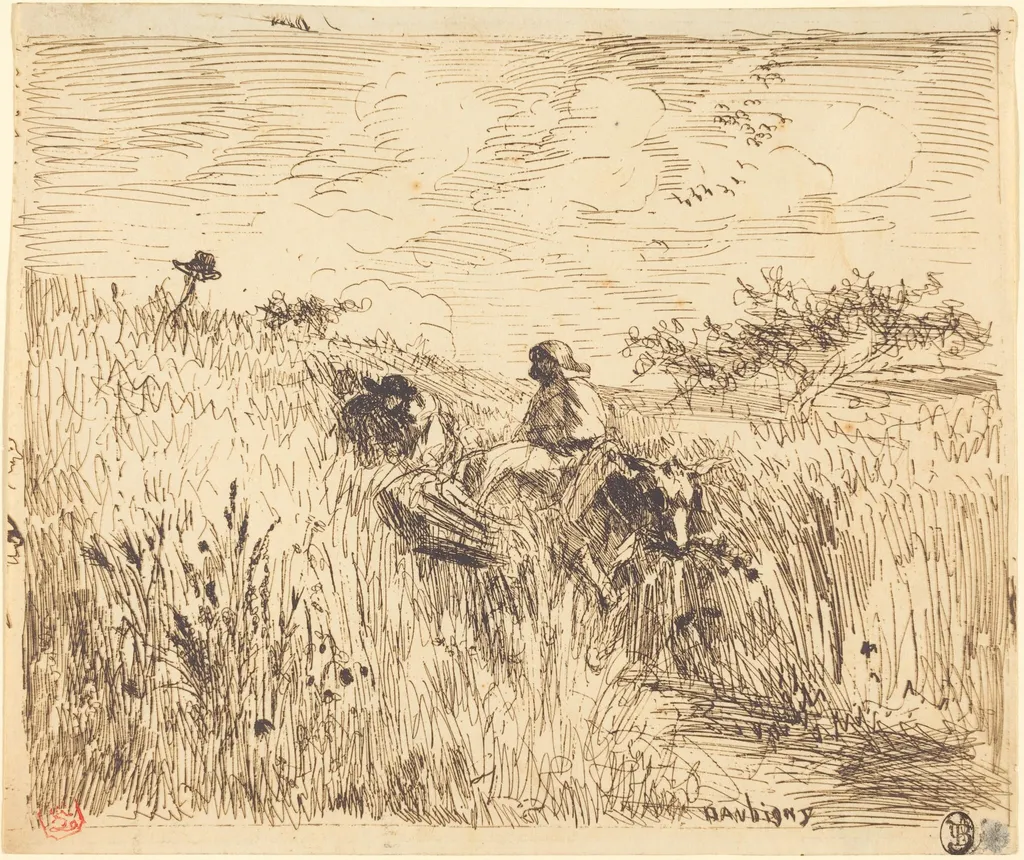 Path through a Wheat Field (Sentier dans les bles), by Charles François Daubigny, 1862