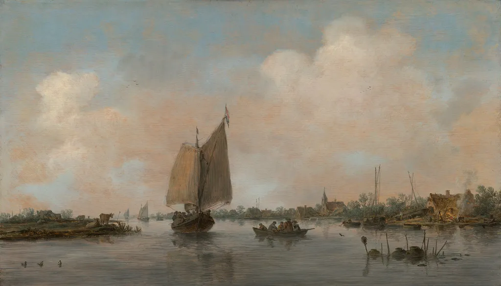 Riverview, by Jan van Goyen, oil, 1644