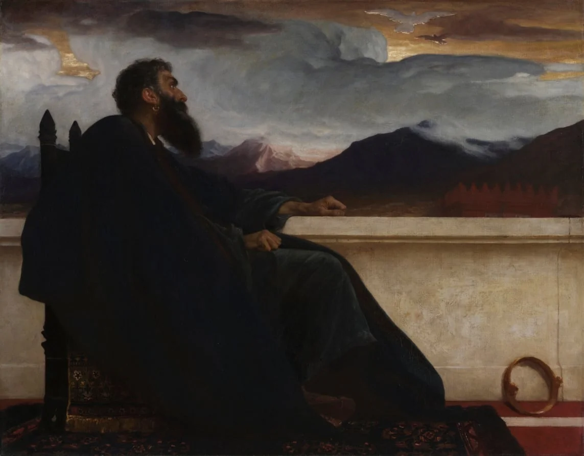 David: "Oh, that I had wings like a Dove! For then would I fly away, and be at rest." Psalm 55:6, detail