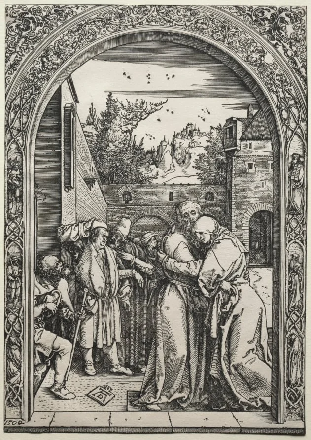 The Meeting of Joachim and Anna at the Golden Gate, detail