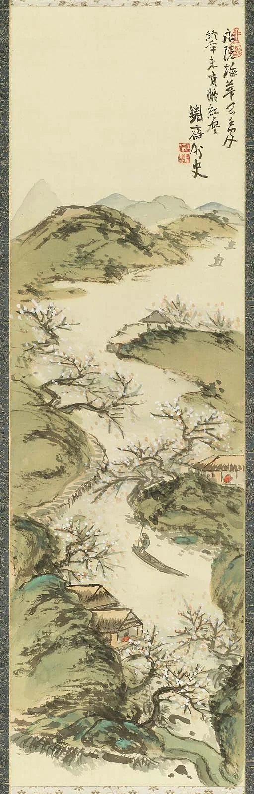 Releasing the Oar in the Plum Valley, detail
