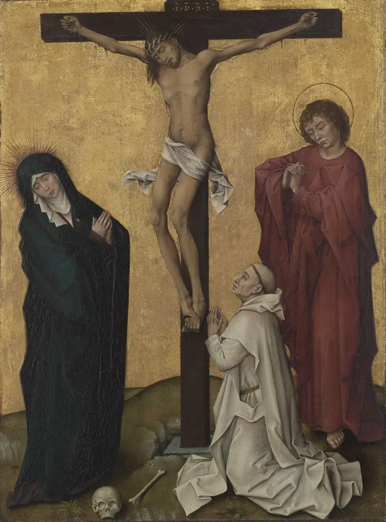 The Crucifixion with a Carthusian Monk, by Rogier van der Weyden, unspecified, 1460